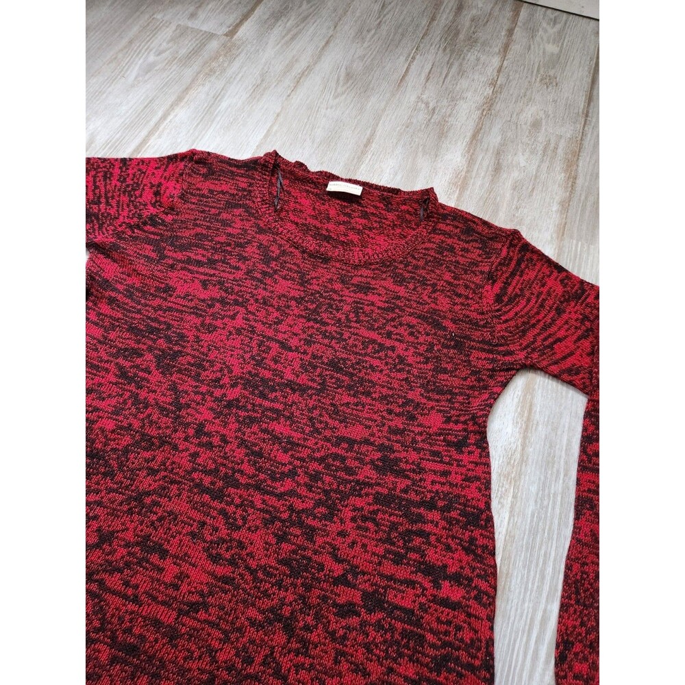 Bobbie & Brooks Knit Sweater Dress Red Black Handkerchief Hem Plus Sz 1X EUC - Picture 3 of 9